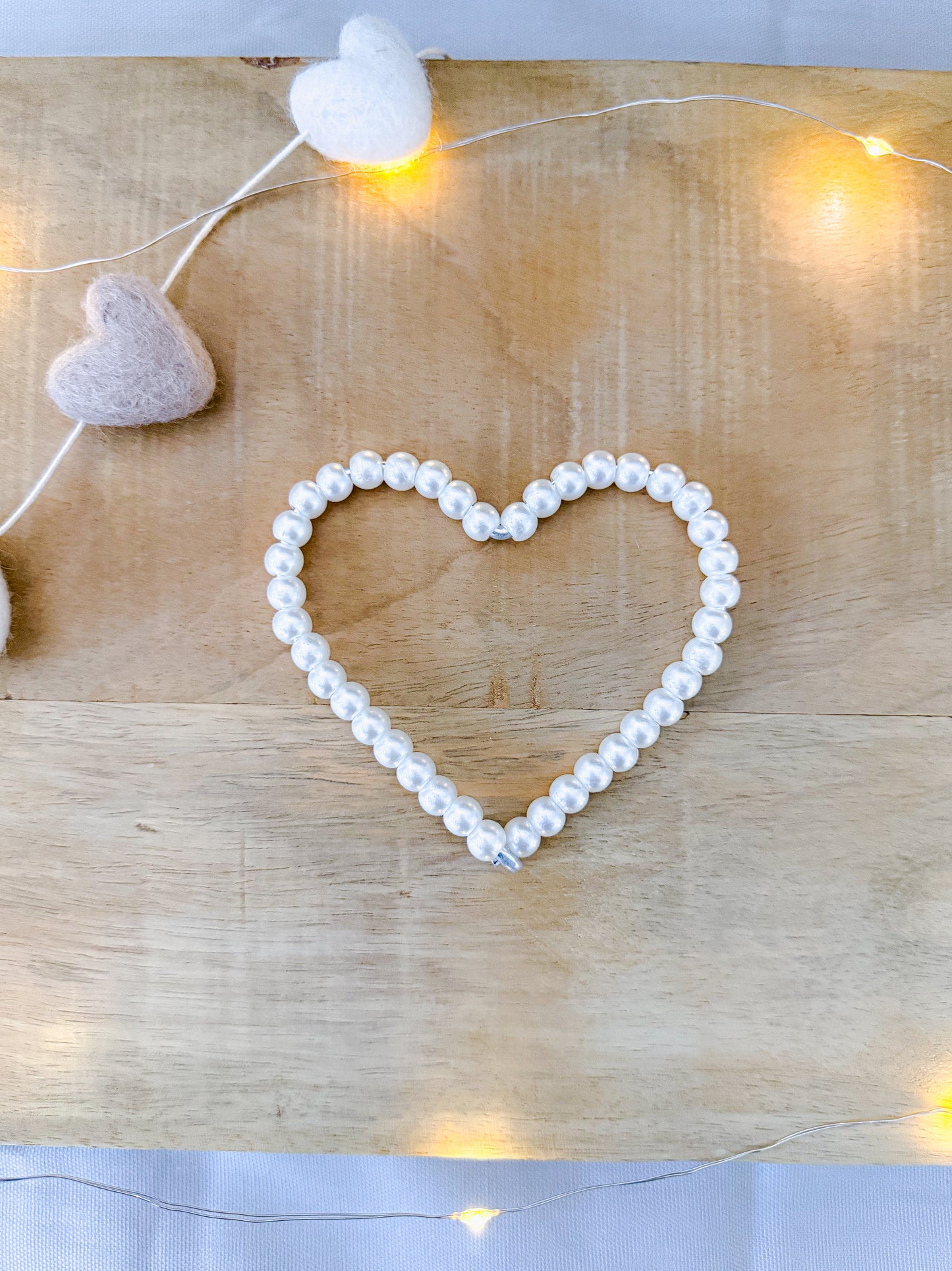 Wire Pearl Heart