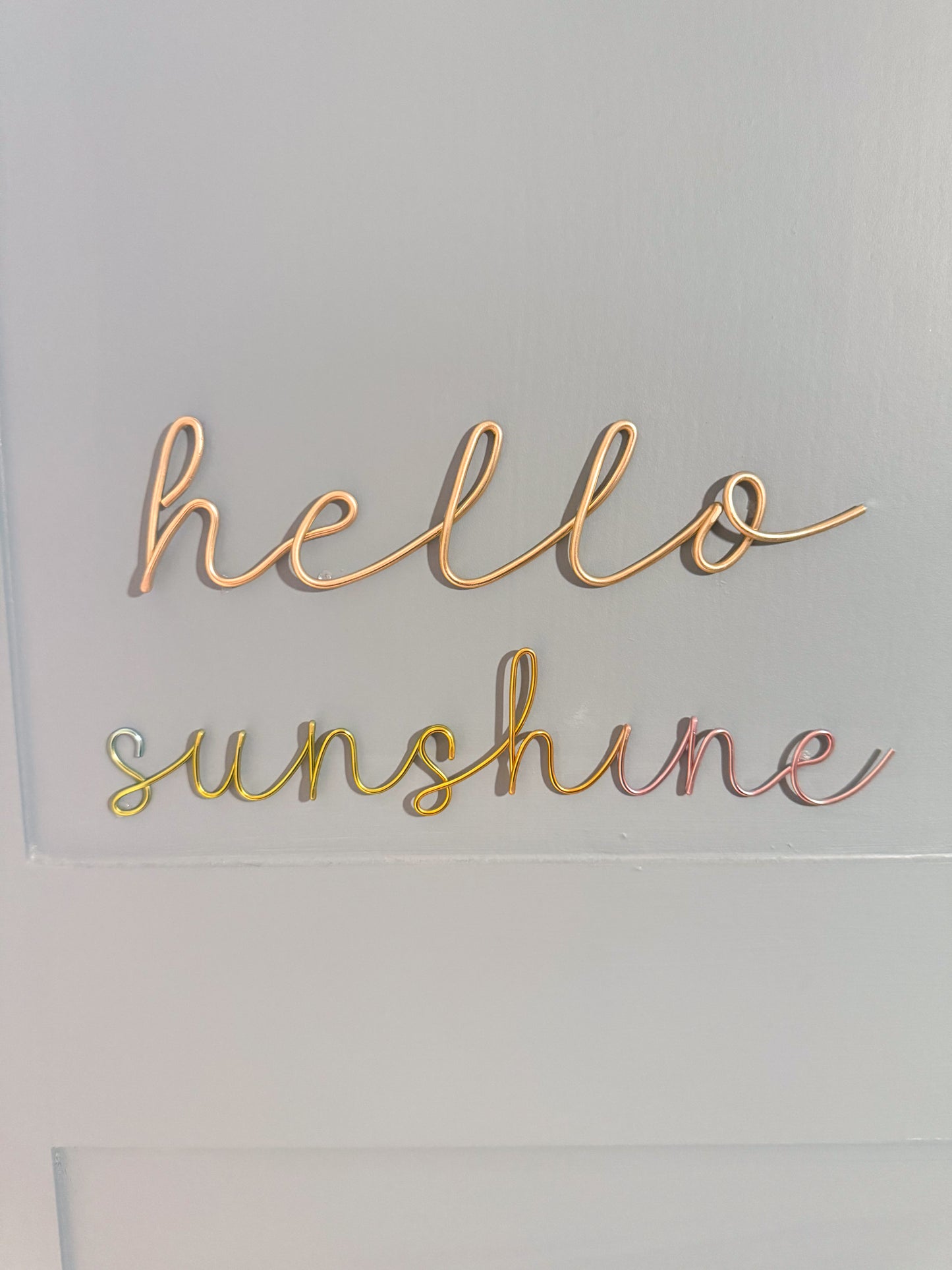 Wire Hello Sunshine Sign
