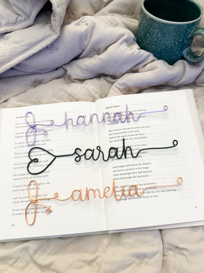 Personalised Wire Bookmark