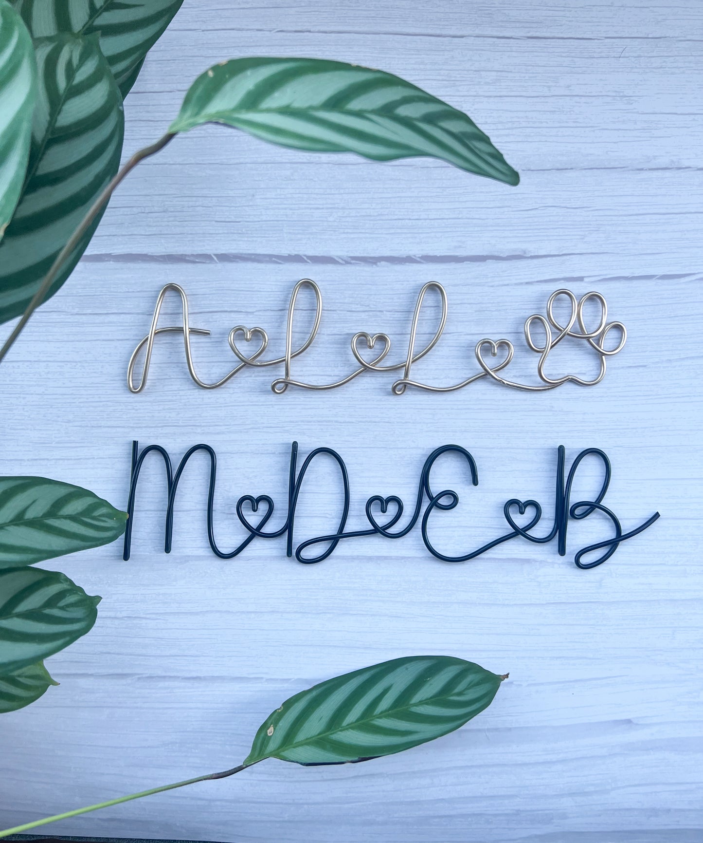 Personalised Wire Family Initials