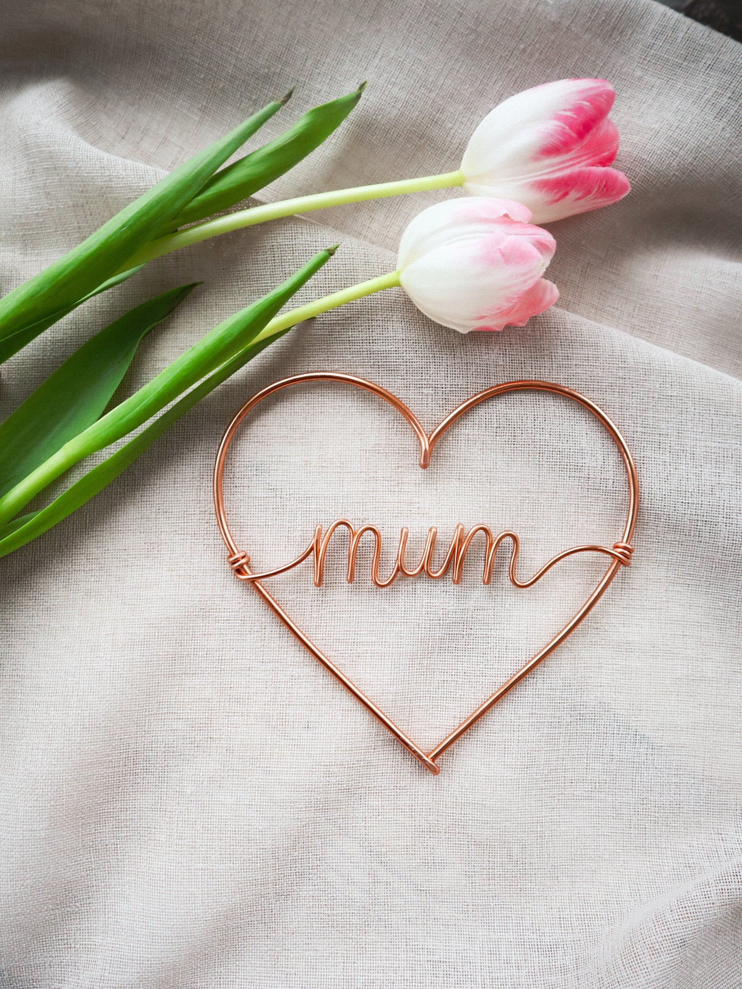 Wire Mum Heart