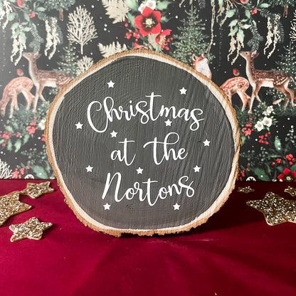 Christmas Personalised Wood Sign