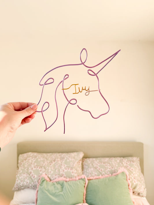 Personalised Wire Unicorn