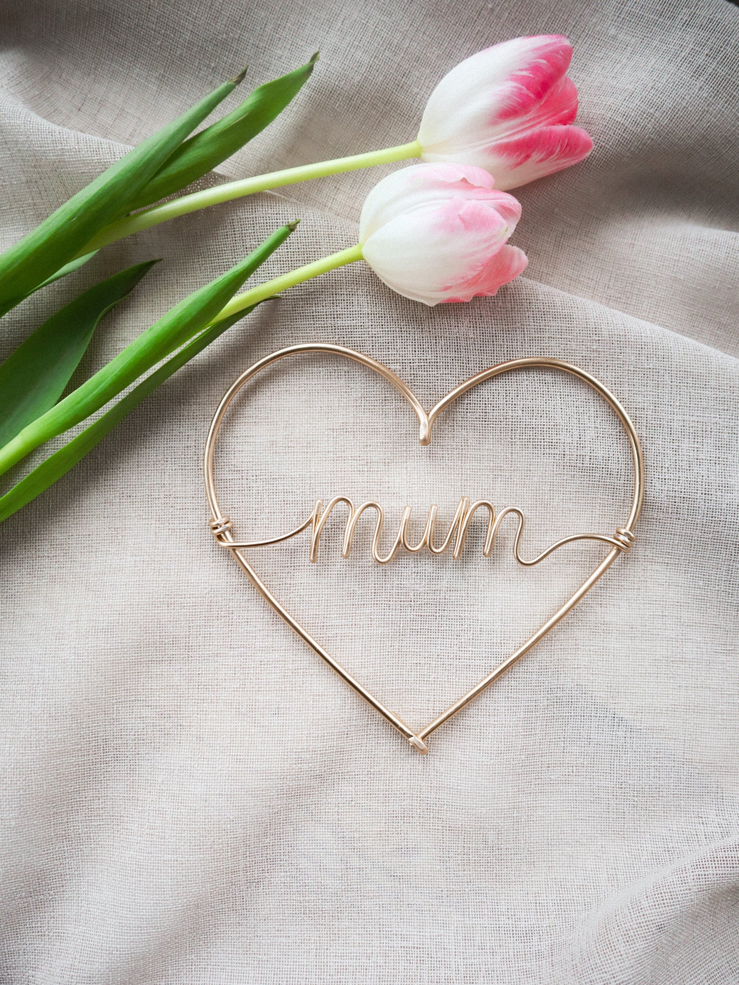 Wire Mum Heart