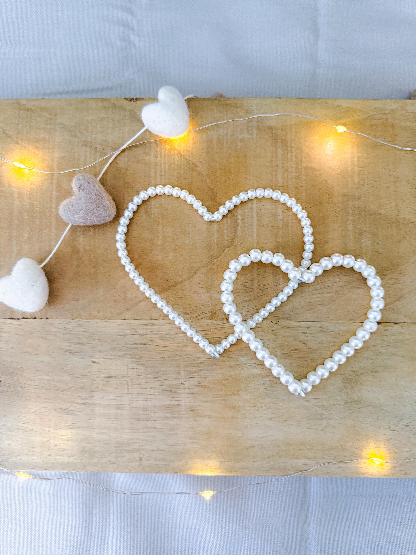 Wire Pearl Heart
