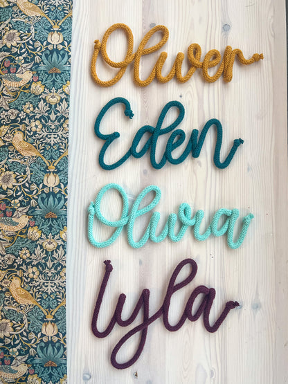 Mini Rope Name Sign
