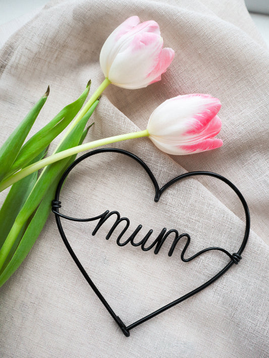 Wire Mum Heart