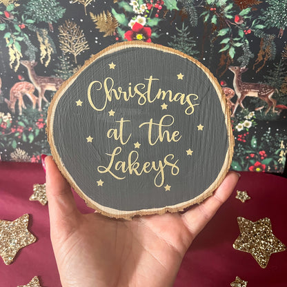 Christmas Personalised Wood Sign