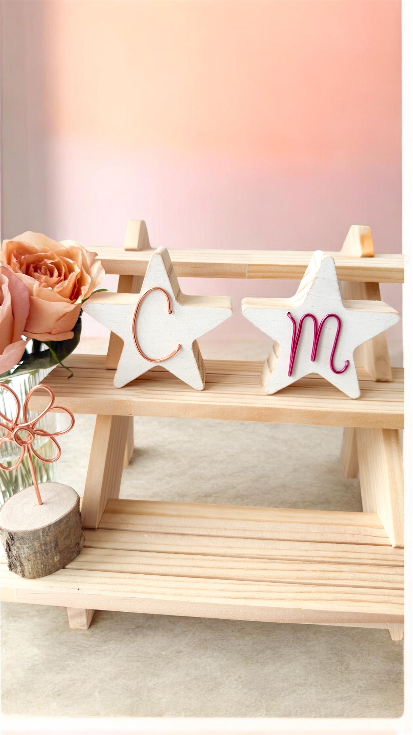Personalised Letter Wooden Star Keepsake