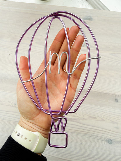 Personalised Hot Air Balloon Wire Wall Art