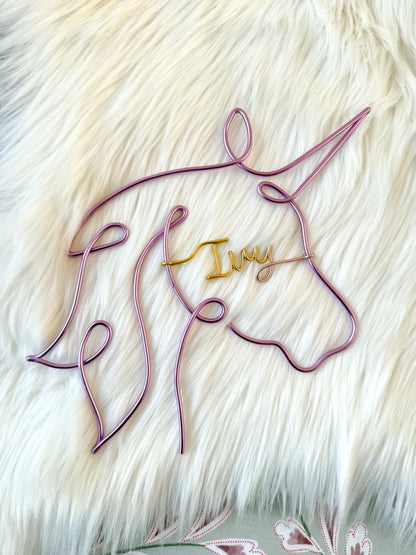 Personalised Wire Unicorn