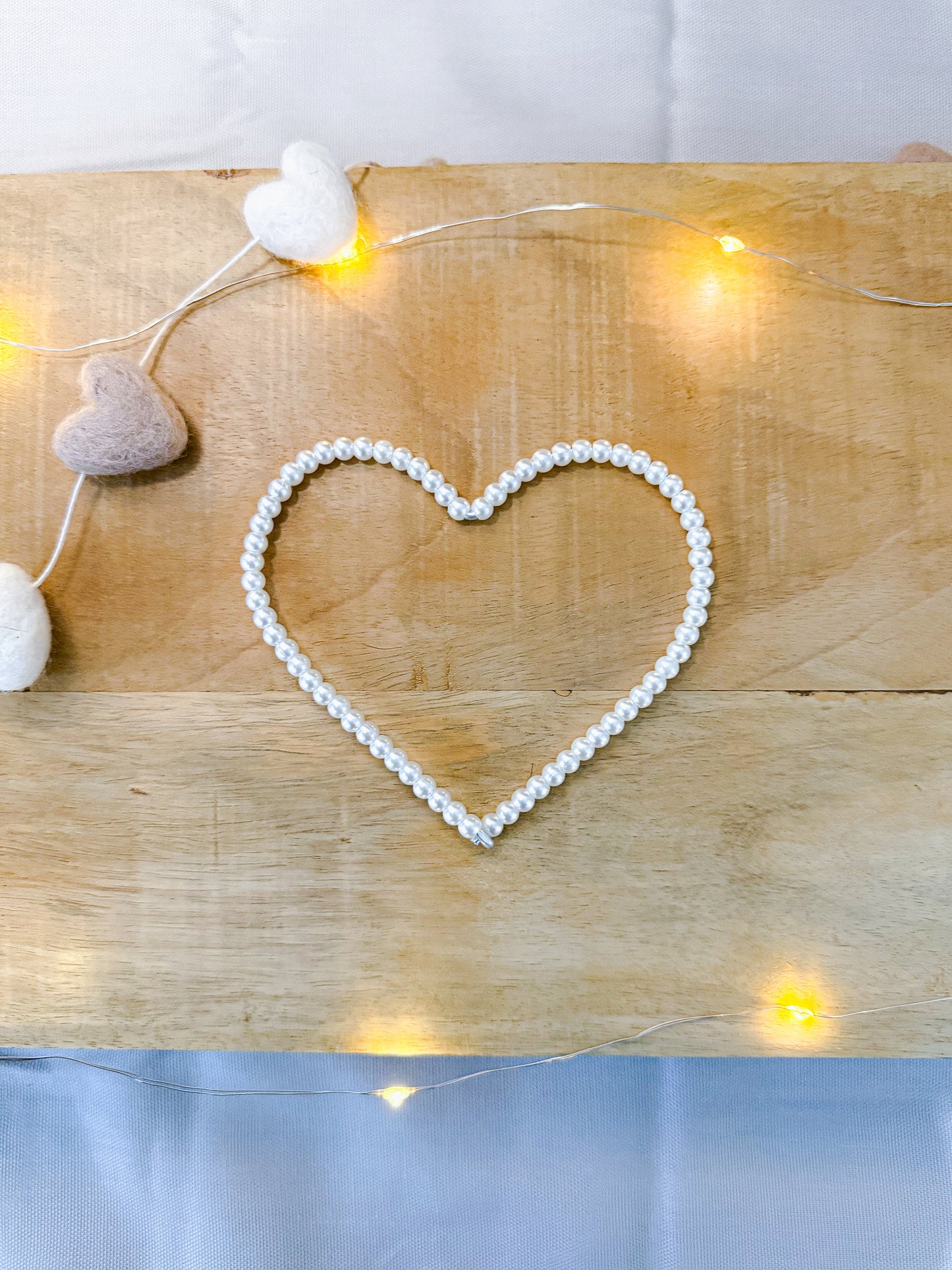 Wire Pearl Heart