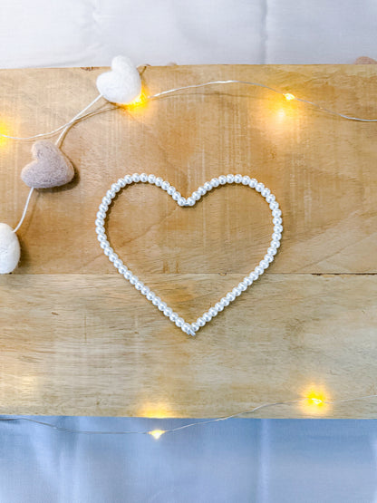 Wire Pearl Heart