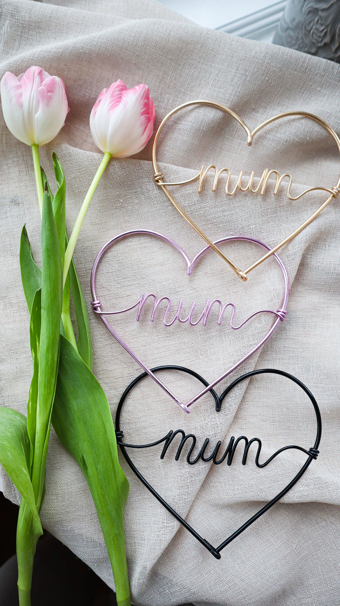 Wire Mum Heart