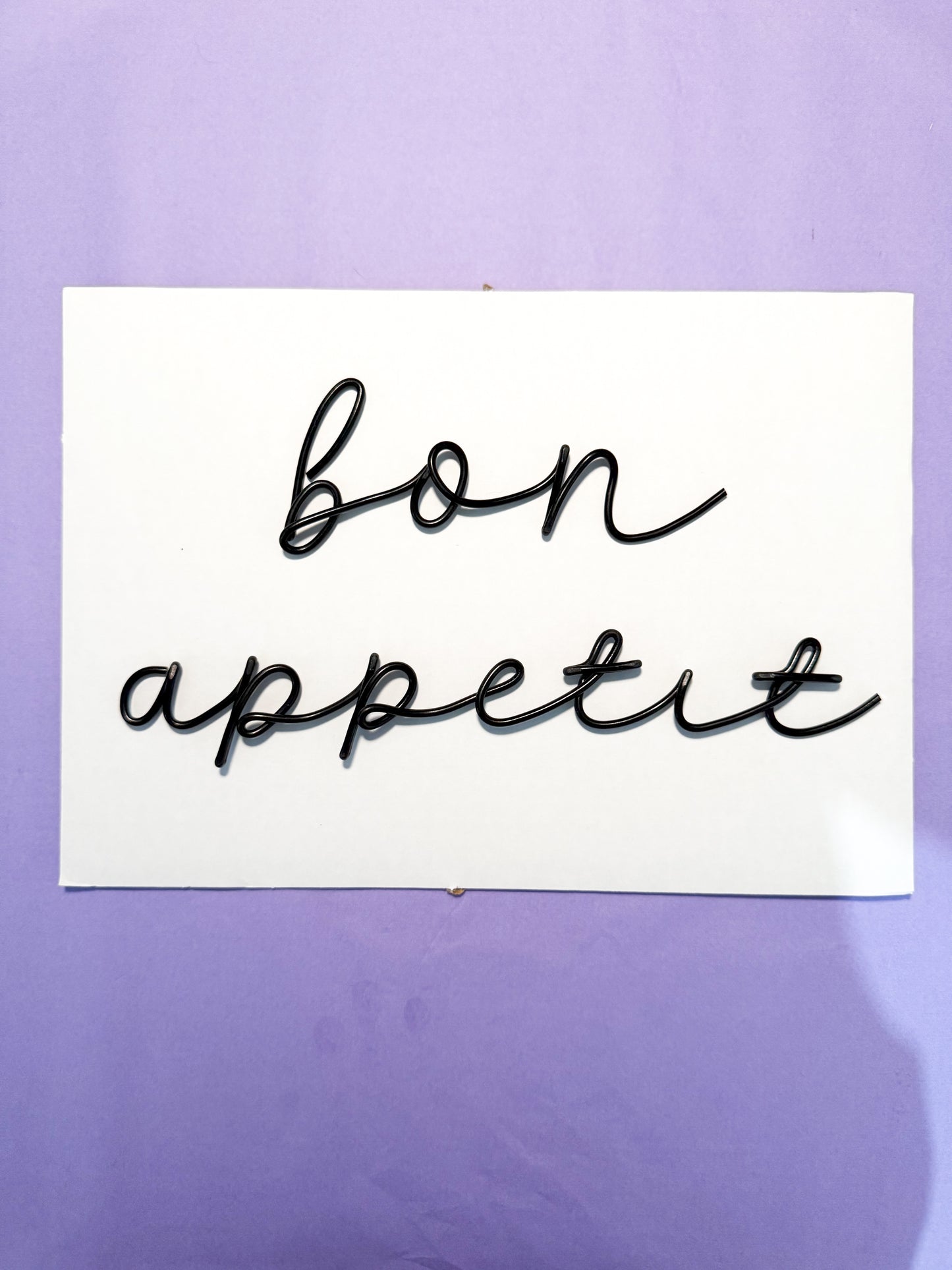 Wire Bon Appetit Sign