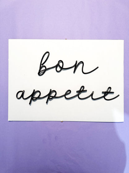 Wire Bon Appetit Sign