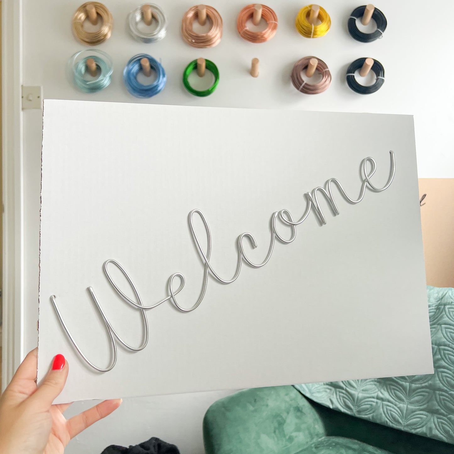 Wire Welcome Sign