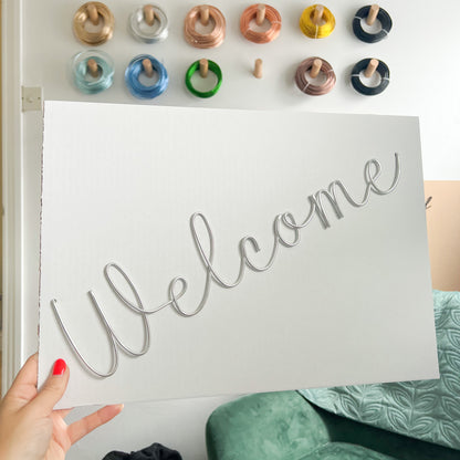 Wire Welcome Sign