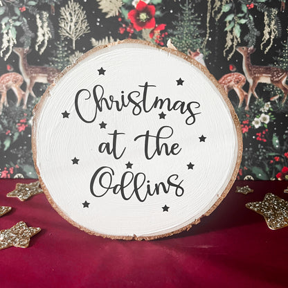 Christmas Personalised Wood Sign