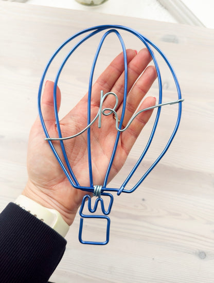 Personalised Hot Air Balloon Wire Wall Art