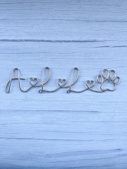 Personalised Wire Family Initials