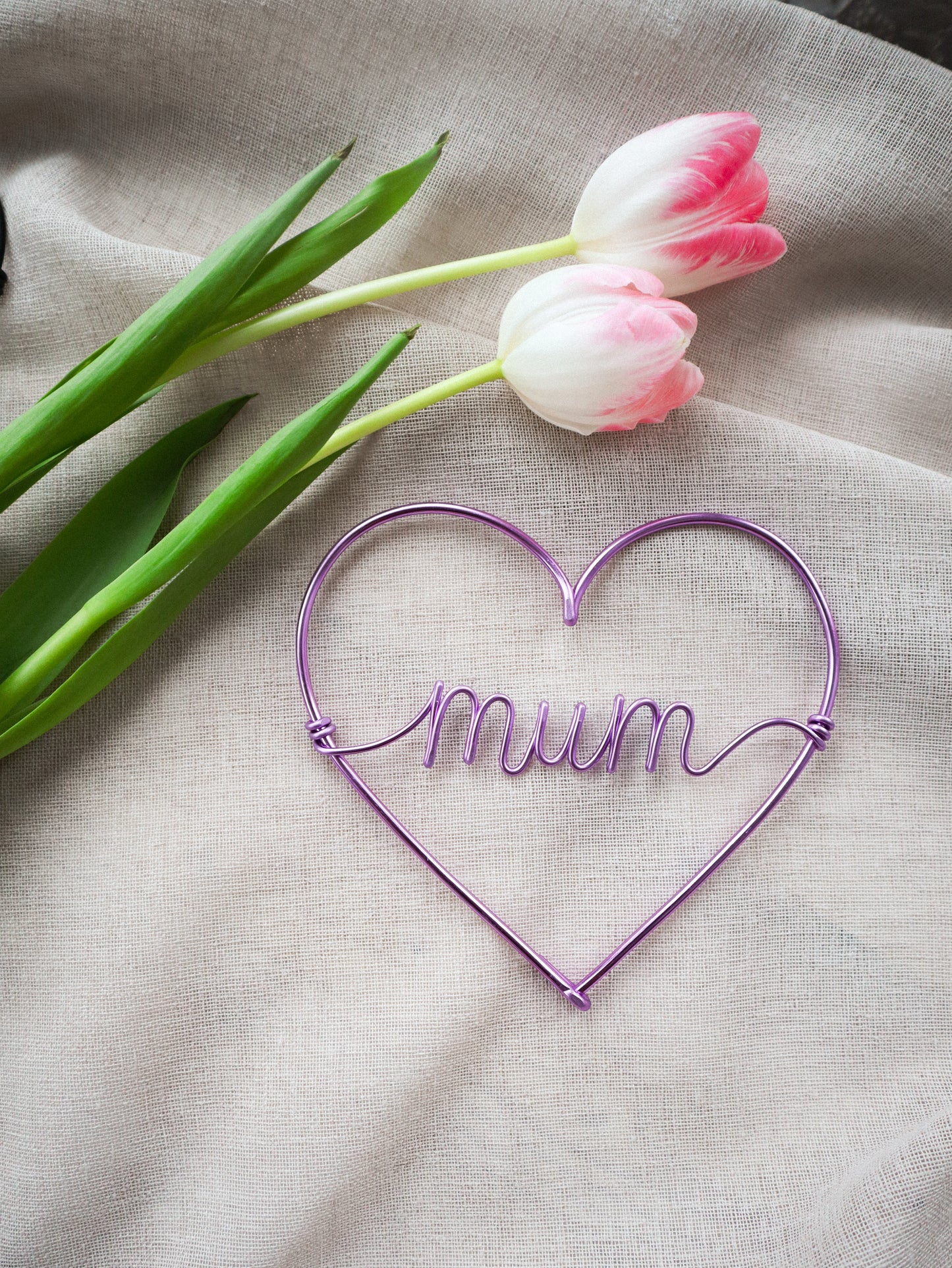 Wire Mum Heart