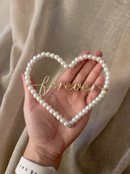 Personalised Pearl Heart