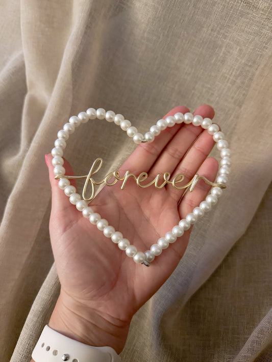 Personalised Pearl Heart