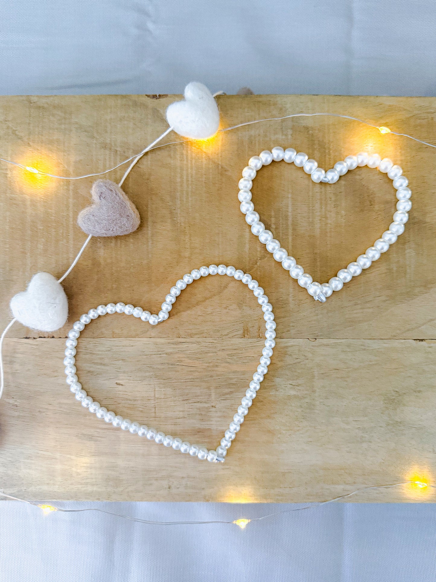 Wire Pearl Heart