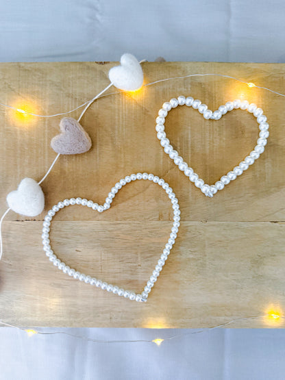 Wire Pearl Heart