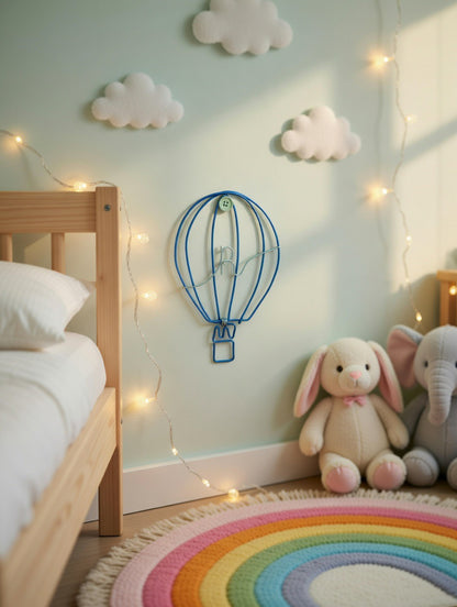 Personalised Hot Air Balloon Wire Wall Art