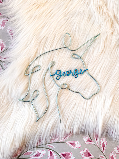 Personalised Wire Unicorn