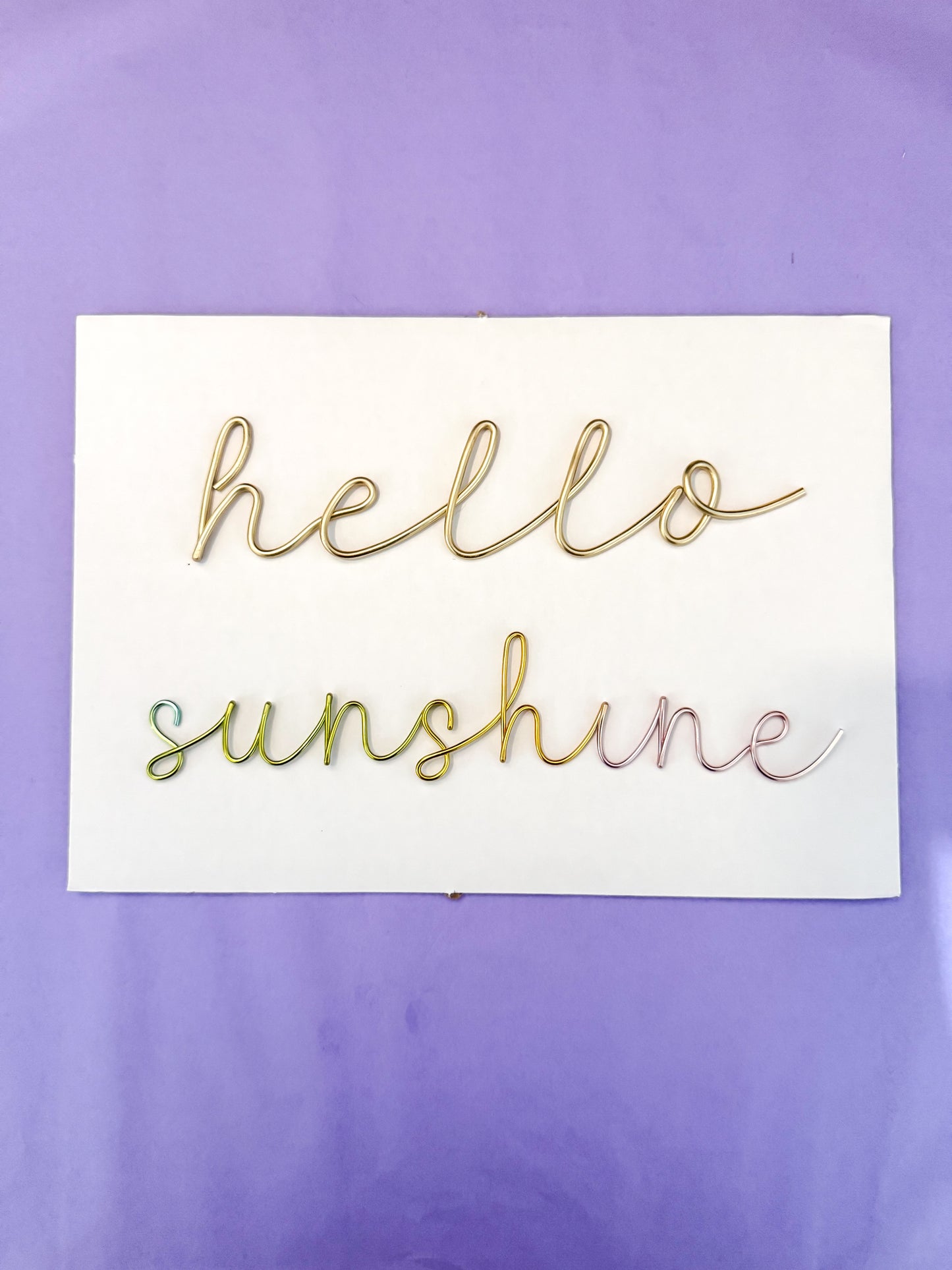 Wire Hello Sunshine Sign