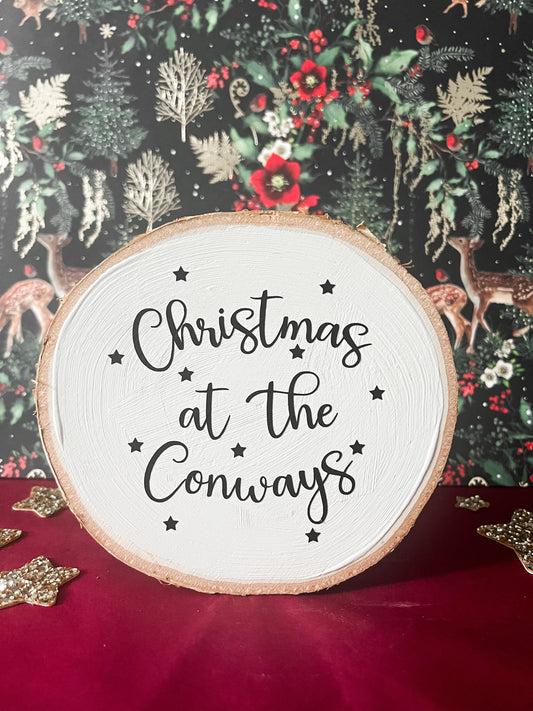 Christmas Personalised Wood Sign