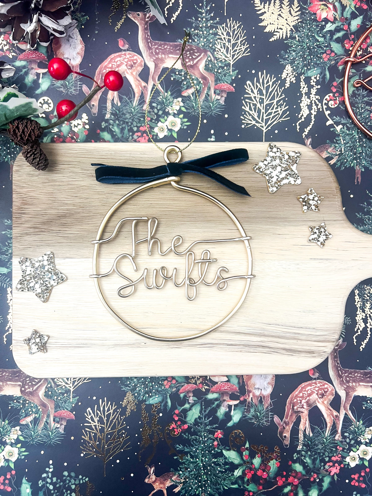 Personalised Family Wire Bauble