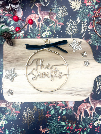 Personalised Family Wire Bauble