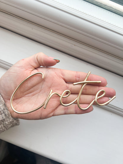 Wire Place Name Sign