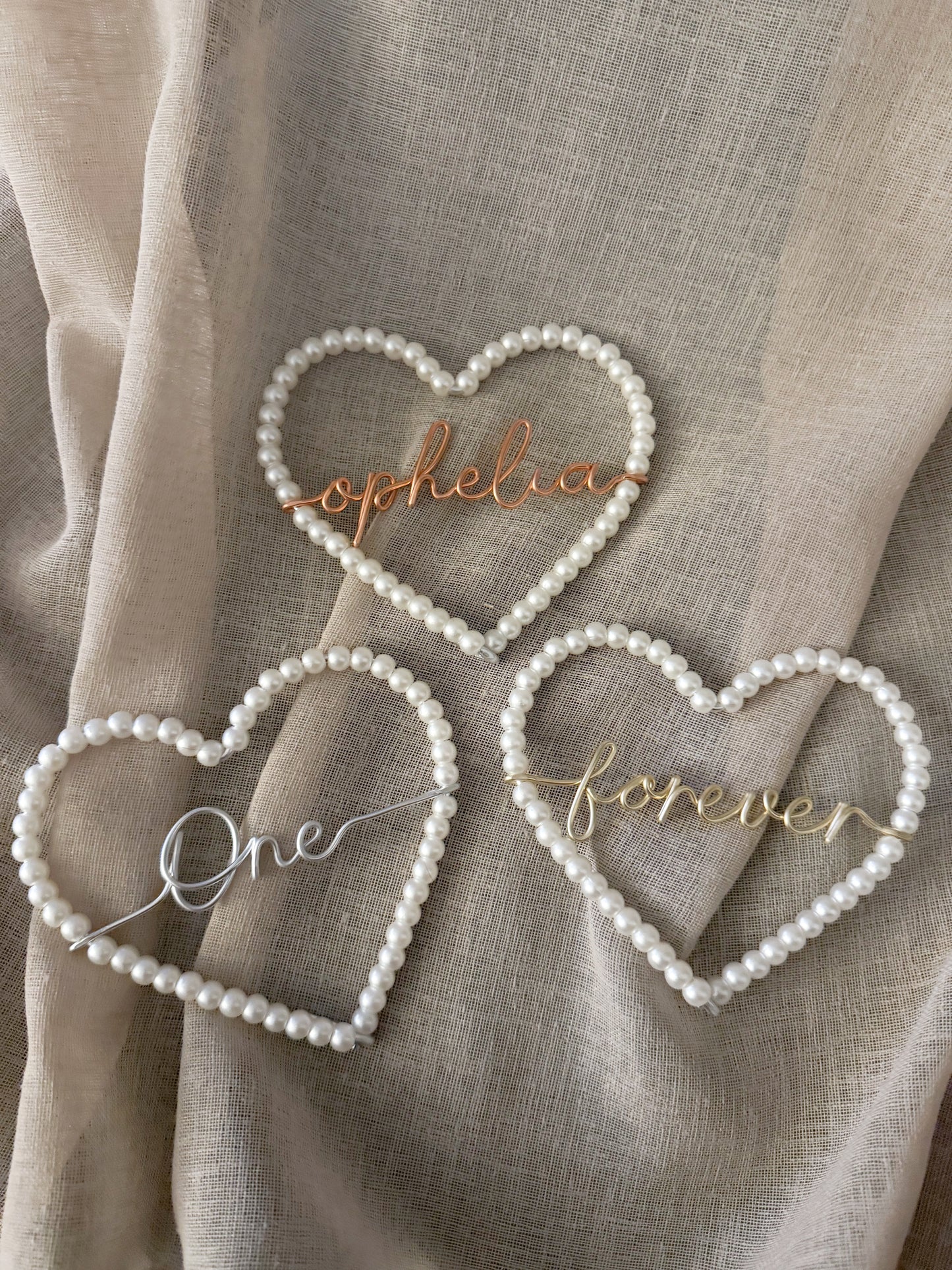 Personalised Pearl Heart