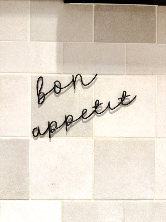 Wire Bon Appetit Sign