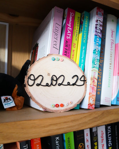 Personalised Couples Name Wood Slice