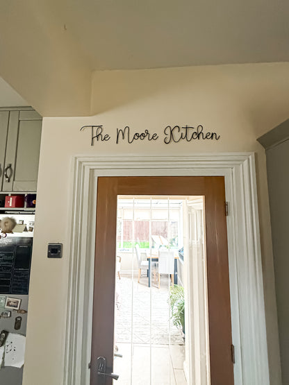 Personalised Family Kitchen Sign