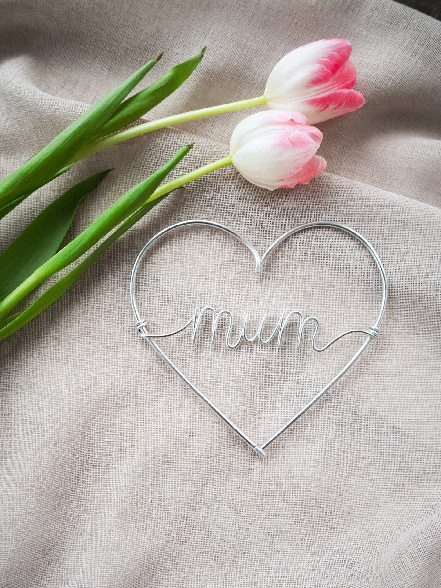 Wire Mum Heart