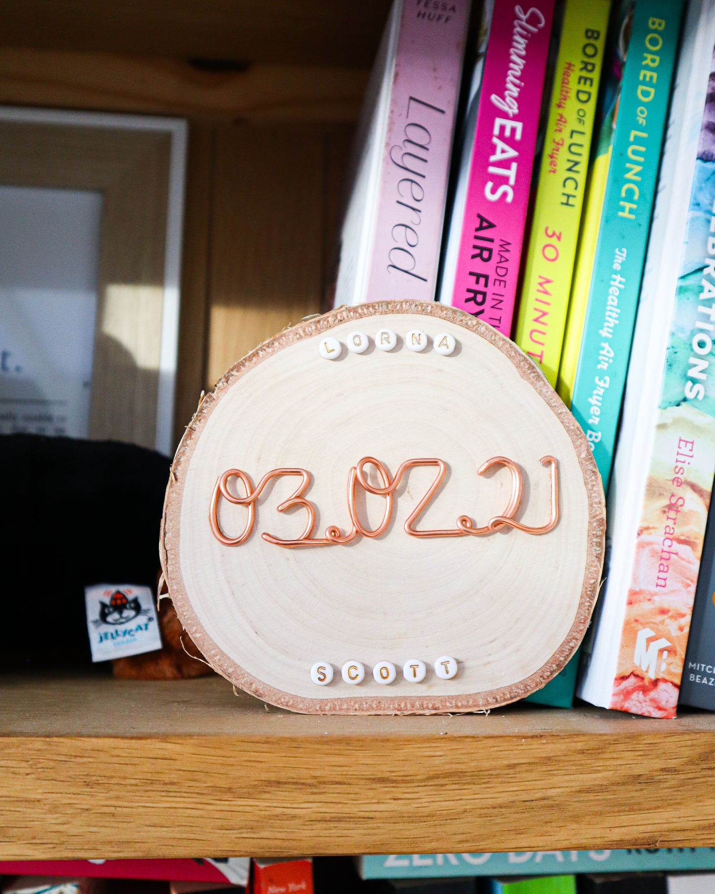 Personalised Couples Name Wood Slice
