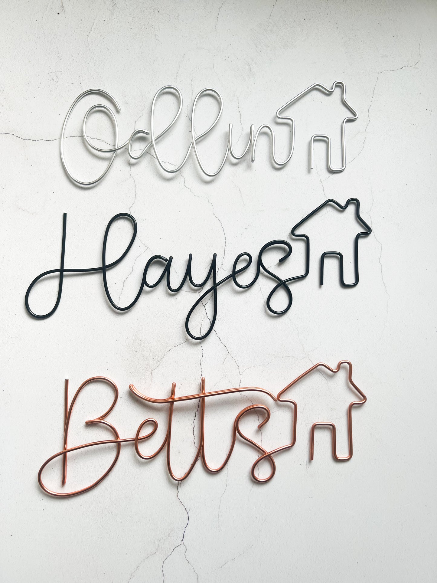 Wire Family Name Home Sign