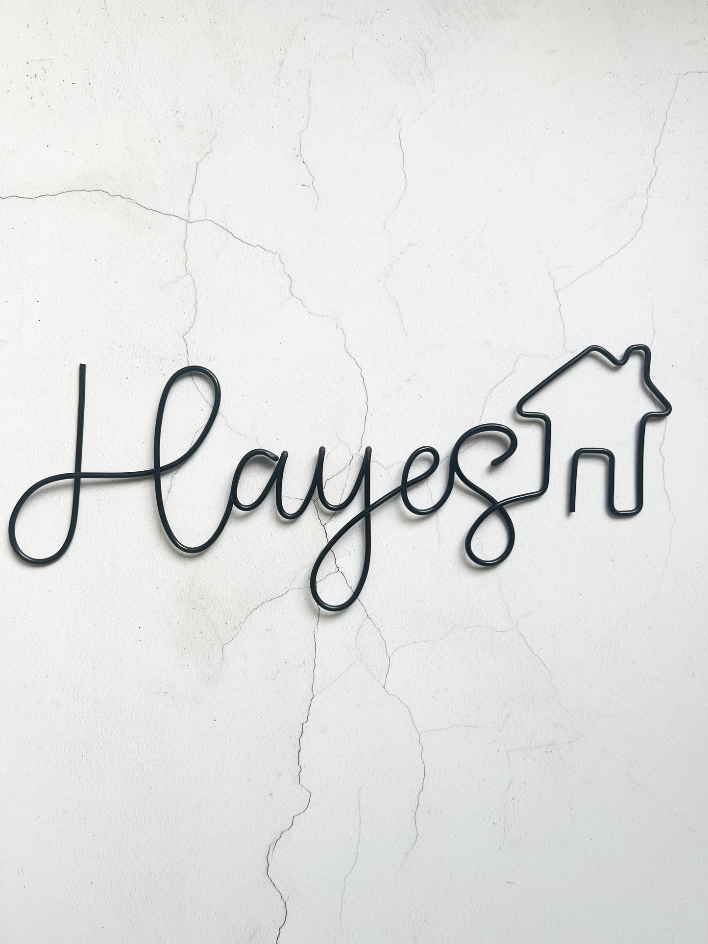 Wire Family Name Home Sign
