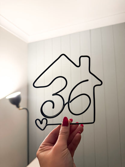 Wire Personalised House Number