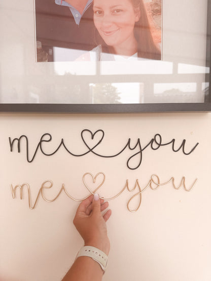 Wire Large ‘me💛you’ Sign