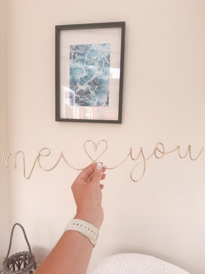 Wire Large ‘me💛you’ Sign