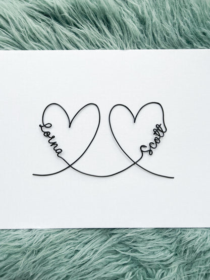 Personalised Double Heart