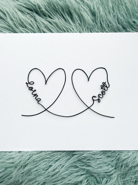 Personalised Double Heart